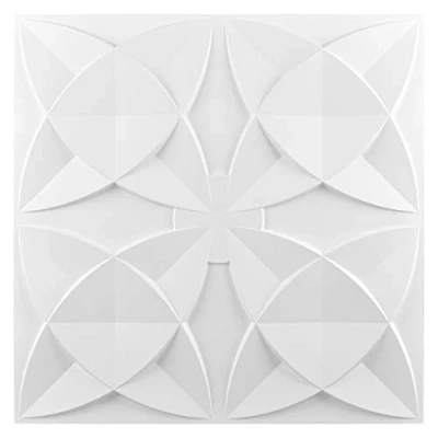 Image of Art3d Decorative Ceiling Tile 2x2 Glue up, Suspended Pack of 12pcs White Floral
