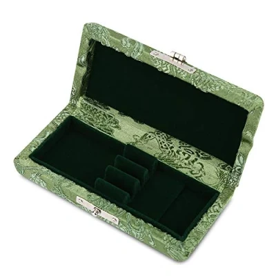 Image of Reed Wooden Case with Soft Cloth Inside,Wooden + Silk Cover Holder Storage Box Reeds for 3pcs Oboe