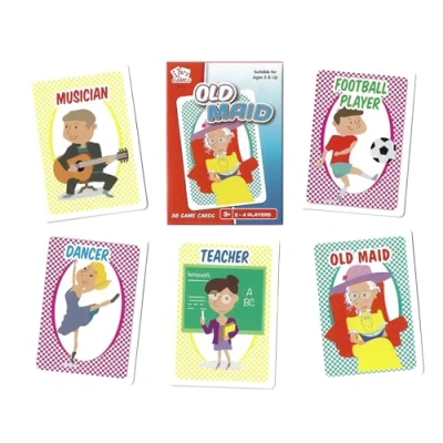 Image of A Z Old Maid Card Game Travel Games for Kids, Kids 38 Cards 2 4 Players