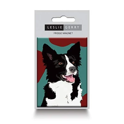 Image of Border Collie Fridge Magnet by Leslie Gerry