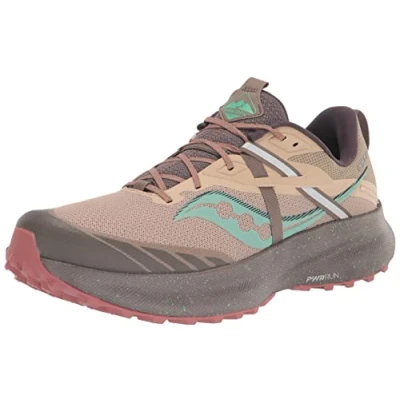 Image of Saucony Womenss Ride 15 Running Shoes in Brown Mesh Size UK 5.5