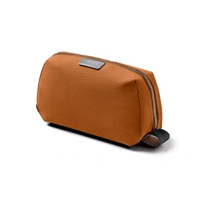 Image of Bellroy Dopp Kit (Unisex Toiletry Bag, Zipper Closure, Water Resistant Lining, Toothbrush Sleeve with Magnetic Internal Mesh Pocket Organization) Bronze