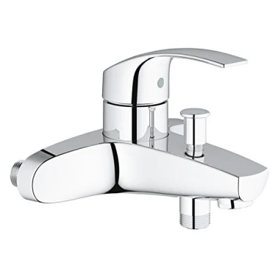 Image of GROHE 23461002 Eurosmart Single Lever Bath/Shower Mixer Tap, Wall Mounted (without S Unions)