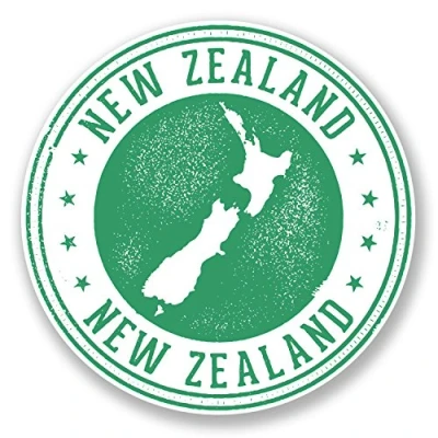 Image of 2 x 10cm New Zealand Vinyl Sticker Decal Luggage Travel Label Tag Map Flag #6712 (10cm 10cm)