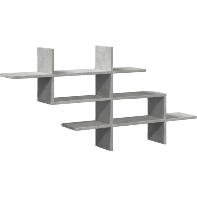 Image of vidaXL Wall Shelf Concrete Grey 124.5x18x60.5 cm Engineered Wood