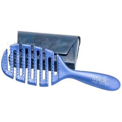 Image of Magic Hair Brush Detangler Detangle Comb for Women, Girls, Men Detangling Vented Hairbrush with Flexible Bristles Dry, Wet, Curly, Thick, Wavy Hair. Blue Classic Wallet