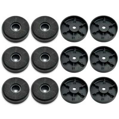 Image of 12pcs Speaker Shock Absorber Feet, 40x10mm Insulation Pad Non Slip Rubber Dampers, for Audio, Speakers, Subwoofer, Home Cinema, HIFI Devices (Black)