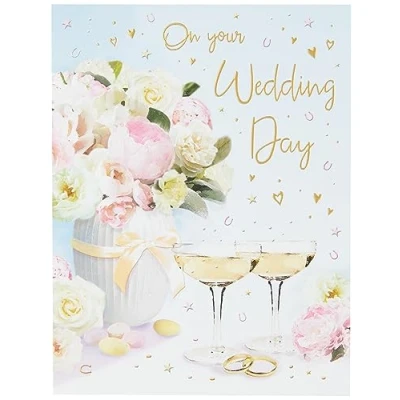 Image of Piccadilly Greetings Occasion Card Wedding 8 x 6 inches Regal Publishing, C80628