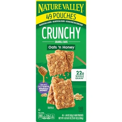 Image of Nature Valley Crunchy Granola Bars, Honey &amp; Oat, 49 ct