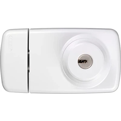 Image of ABUS 532726 7025 S Additional Door Lock with Internal and External Cylinder Silver