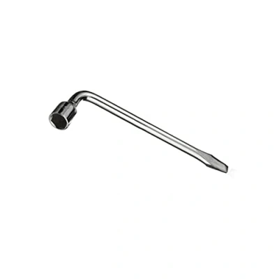 Image of Zeromall Car Spare Tire Wrench, 19mm L Type Hexagon Slotted End Socket Repair Tool Lug Wrench for Jack