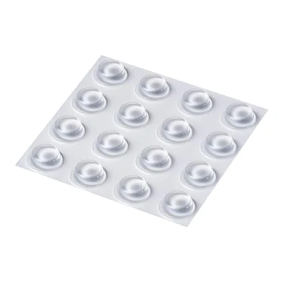 Image of Happy Bananas Clear Self Adhesive Flat Topped Bumper Pads Stops Rubber Feet for Cutting Boards, Marble, Granite, Glass, Crafts 14mm x 4.5mm (16)