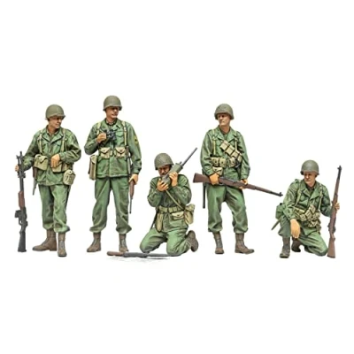Image of TAMIYA 35379 1:35 US Infantry Reconnaissance Squad (5) Model Building, Plastic Kit, Hobby, Crafts, Gluing, Model, Assembly, Unpainted