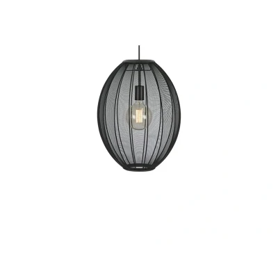 Image of Markslöjd Florence hanging light, black, Ø 40 cm, nylon