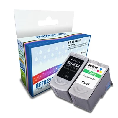 Image of Refresh Cartridges Remanufactured Ink Cartridge Replacement for Canon PG 50 / CL 51 (Multi Colour)