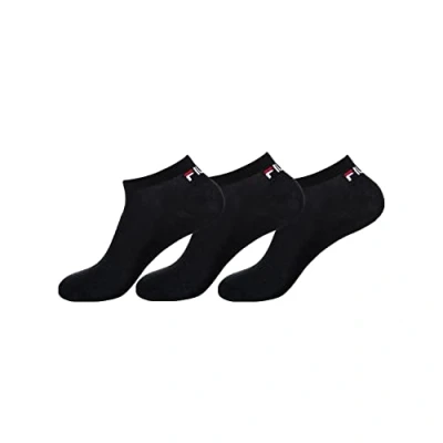 Image of Fila Invisible 3 PACK Socks, Men&#039;s, Size: 39 42, Black