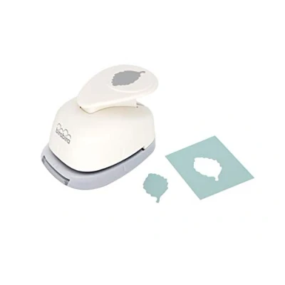 Image of Bira Craft 1 inch Birch Leaf Shape Lever Action Punch for Paper Crafting Scrapbooking