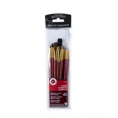 Image of Royal and Langnickel Sable Camel Variety Brush Set (Pack of 10)
