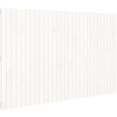 Image of vidaXL Wall Headboard White 185x3x110 cm Solid Wood Pine