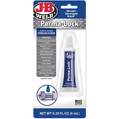Image of JB Weld Perma Lock Medium Strength Thread Locker Blue 24206UK 6ml