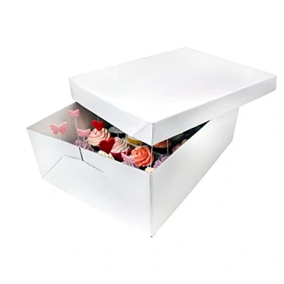 Image of PME CBO908 Extra Deep Cupcake Box for 24 Cakes, White, 43 x 31 14 cm