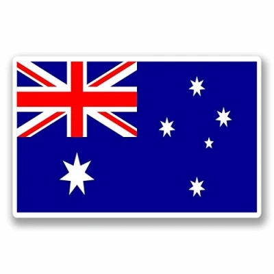 Image of 2 x 10cm/100mm Australia Australian Flag Vinyl SELF Adhesive Sticker Decal Laptop Car Travel Luggage Label Tag #9734