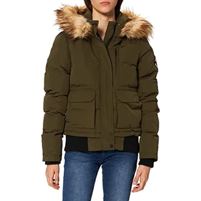 Image of Superdry Women&#039;s Everest Bomber Jacket, Surplus Goods Olive, XL