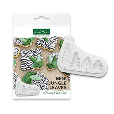Image of Katy Sue Mini Jungle Leaves Silicone Mould for Cake Decorating &amp; Crafts