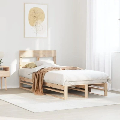 Image of vidaXL Bed Frame without Mattress 90x190 cm Single Solid Wood Pine