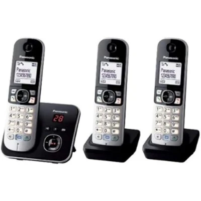 Image of Panasonic KX TG6823EB Trio DECT Cordless Telephone Set with Answer Machine