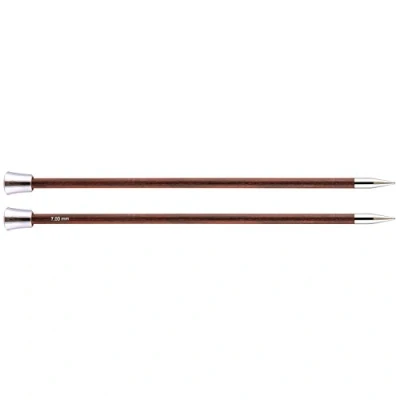Image of KnitPro Royale: Knitting Pins: Single Ended: 40cm x 7.00mm, Birchwood, brass, Multi Colour, 7mm