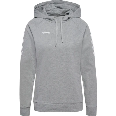 Image of hummel Women&#039;s Hmlgo Cotton Hoodie Woman Hooded Sweatshirt, Grey Melange, S
