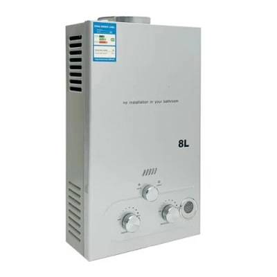 Image of 8L Gas Water Heater LPG Tankless Hot Heater, Portable Instant Propane w/Shower Kit Silver 16KW Liquefied Petroleum