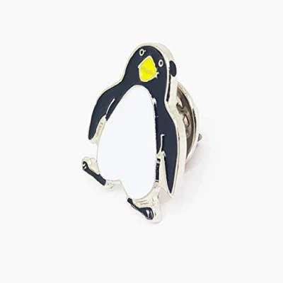 Image of Metal Enamel Pin Badge Brooch Bird Penguin