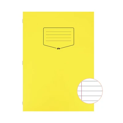 Image of Silvine Tough Shell Exercise Book A4 Ruled with Margin Yellow EX141