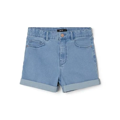 Image of NAME IT Girl&#039;s Nlftaulsine DNM Slim Noos Shorts, Light Blue (Light Denim), 11 Years