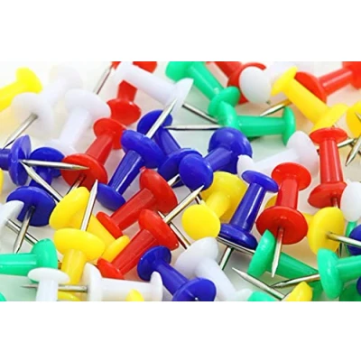 Image of Requisite Needs Push Cork Board Pins Drawing for Notice Thumb Tacks (200 Pins)