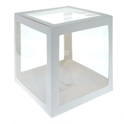 Image of White See Through Balloon Block Decoration