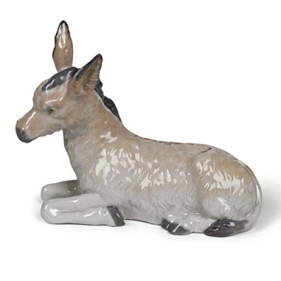 Image of NAO Donkey. Porcelain Nativity Donkey Figure.