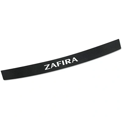 Image of Car Carbon Fiber Rear Bumper Protector Guard for Op el Zafira, Trunk Sill Plate Sticker Scuff Anti Scratch Cover Trim Strip Body Styling Accessories