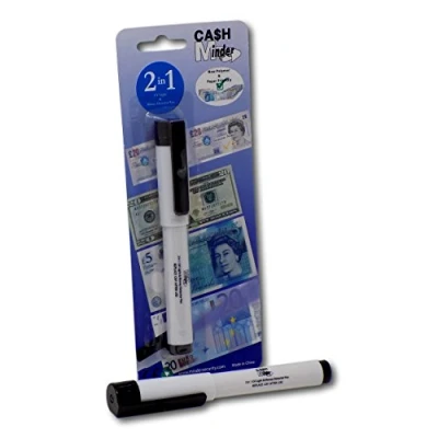 Image of EPOSGEAR® 20 Pack Counterfeit Fake Forged Note Money Cash Detector Pens with UV Light