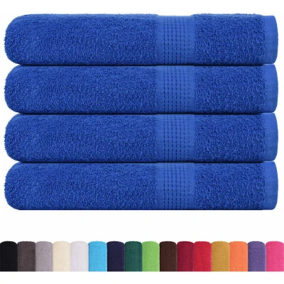 Image of vidaXL Sauna Towels 4 pcs Blue 80x200 cm 360 gsm 100% Cotton