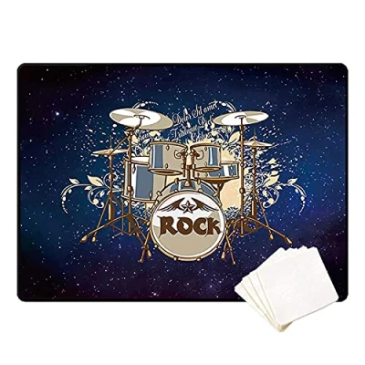 Image of ZXHH Drum Rug Mat Soundproof Rugs Non Slip Blanket For Electronic Jazz Kit Bass Snare And Other Musical Instrument Rectangle Carpet (Thicken)