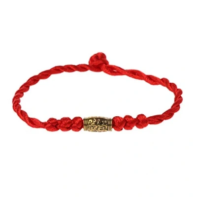 Image of zrshygs Red Rope Bracelet Handmade Chinese Feng Shui Lucky Kabbalah String Bracelets Tibetan Jewelry GD