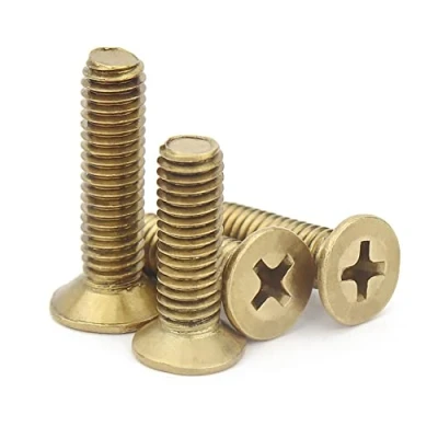 Image of CONPHERON Brass Phillips Flat Head Machine Screws Bolts M4x16 mm,20 pcs