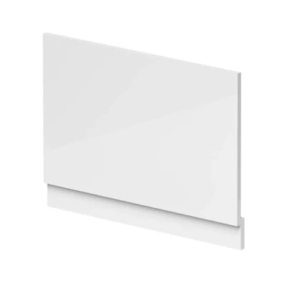 Image of 800mm Waterproof Straight Shower Bath End Panel Gloss White
