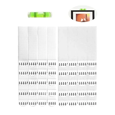 Image of startopfield 24 Pairs(48 Strips) Large Picture Hanging Strips Heavy Duty,Hook and Loop Tape, Decorate Damage Free Perfect for Wall Art Frames, Posters