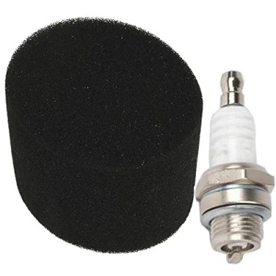Image of SPARES2GO Air Filter + Spark Plug Kit for Suffolk Punch Lawnmower