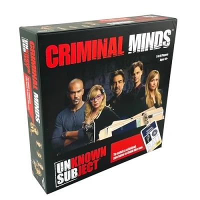 Image of PlayMonster Criminal Minds Unknown Subject Unsub Fast Paced Social Deduction Game Play as Characters from The Hit Show Ages 14+ 58 Players, Multicolor