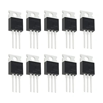 Image of ECSiNG 10x N Channel IRF540N MOSFET Transistor ESD Rated TO 220 33A 100V 3Pin International Rectifier Power for Home Industry and DIY